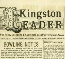 Masthead of the South-East Kingston Leader newspaper, 19 September 1962