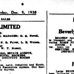 09 Dec 1950 Advertising Trove
