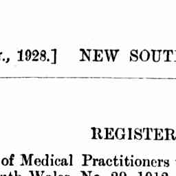 27 Jan 1928 Register Of Medical Practitioners For 1928 Trove