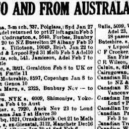 15 Feb 1921 - VESSELS INWARD AND OUTWARD BOUND TO AND FROM AUSTRALASIAN  PORTS. - Trove