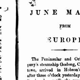 06 Aug 1868 - THE JUNE MAILS FROM EUROPE. - Trove