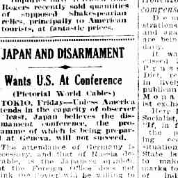 12 Dec 1925 - JAPAN AND DISARMAMENT - Trove