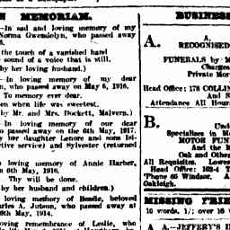 04 May 1918 - Classified Advertising - Trove