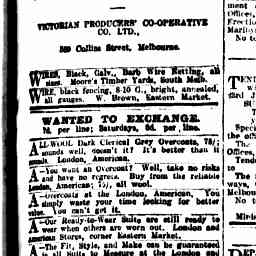 12 Jun 1920 - Classified Advertising - Trove