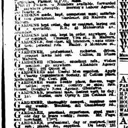 Jan 1921 - Classified Advertising - Trove