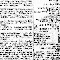 11 Oct 1922 Classified Advertising Trove
