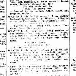 Smalls Isterandbrother - 15 Oct 1923 - Family Notices - Trove