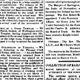 27 Feb 1874 - COLLECTION OF RAILWAY RATE - Trove