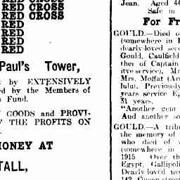 25 May 1918 Family Notices Trove