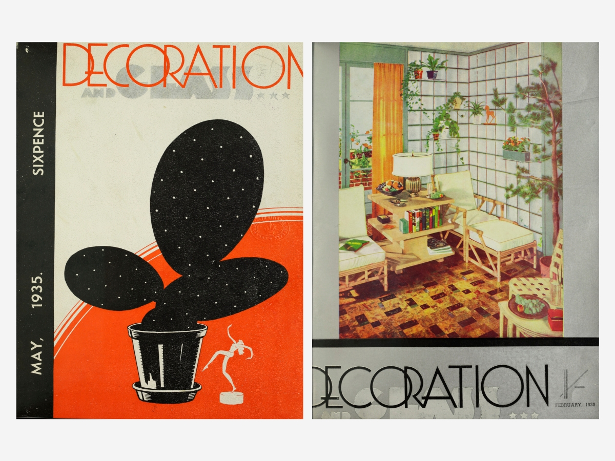 Two covers of Decoration and Glass