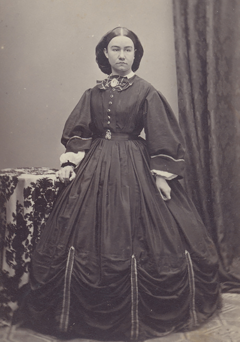 woman wearing a crinoline dress