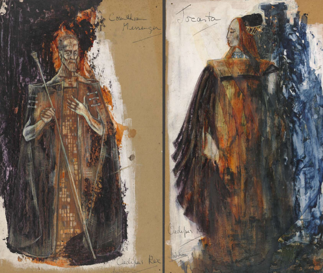 Costume and Set Sketches – Oedipus Rex (detail), 1964, from the papers of Kristian Fredrikson, nla.obj-3139274966