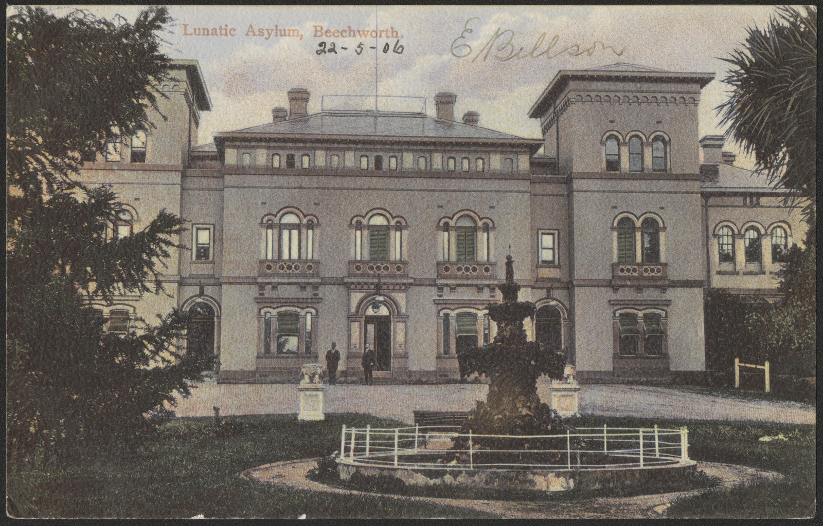 Exterior of the Beechworth Lunatic Asylum