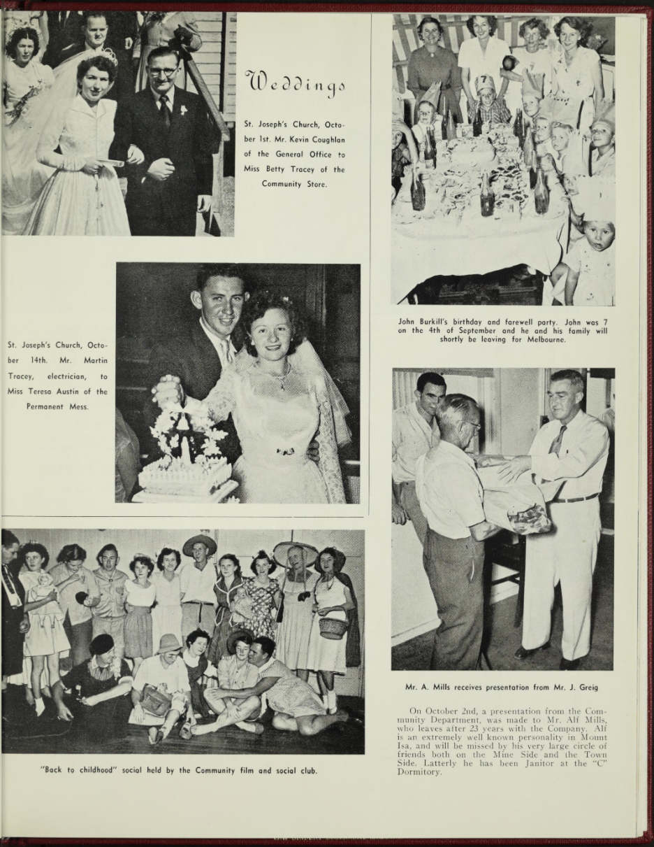 Social page from 1940s era Mimag magazine