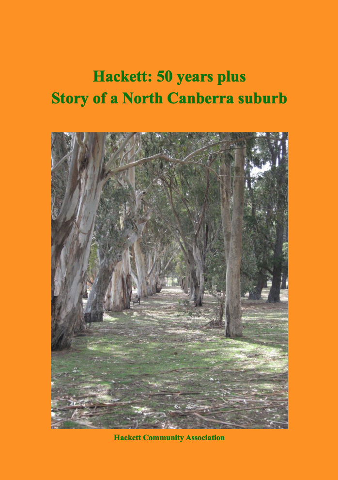 Book cover of Hackett - 50 years plus: Story of a north Canberra suburb