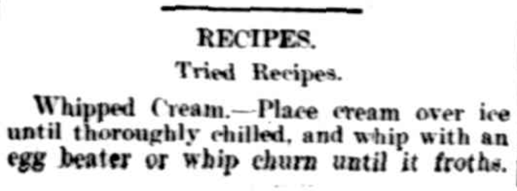 A recipe for a whipped egg dish. 