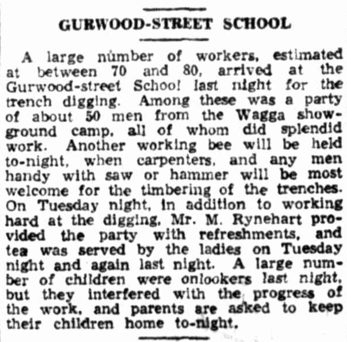 newspaper clipping from Daily Advertiser