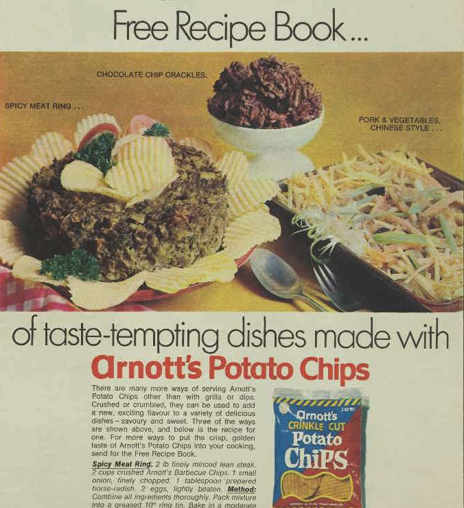 Arnott's potato chips recipe suggestions