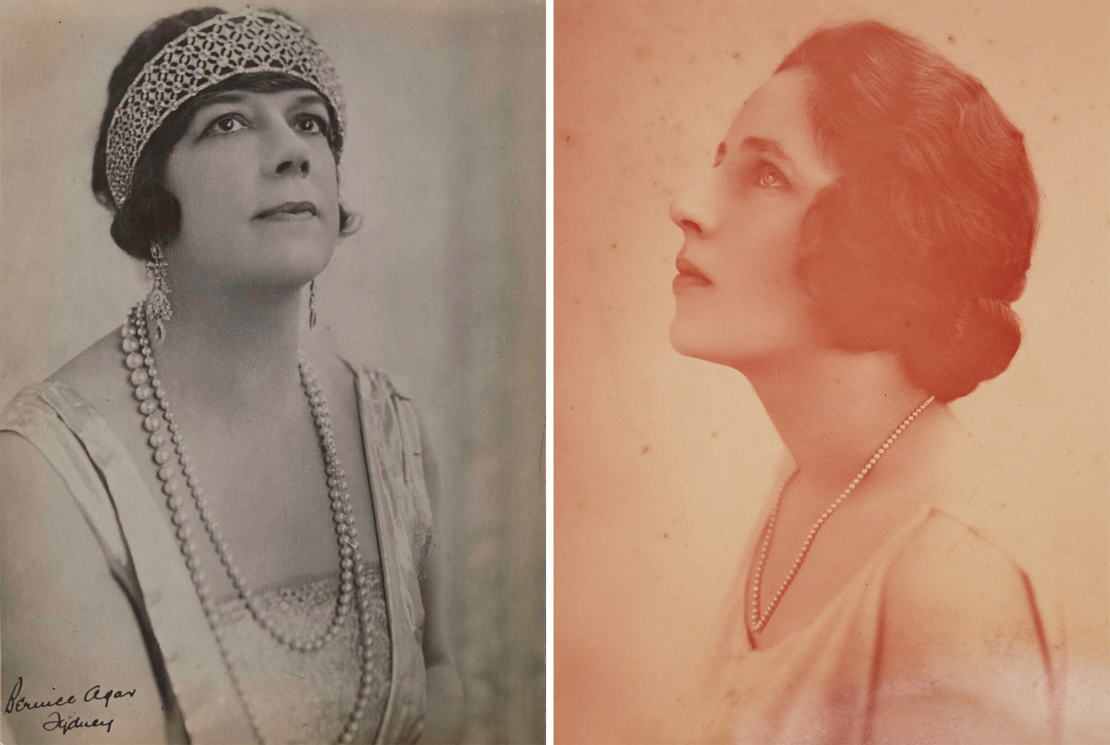 portraits of two women