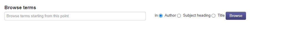 How to choose a term to browse