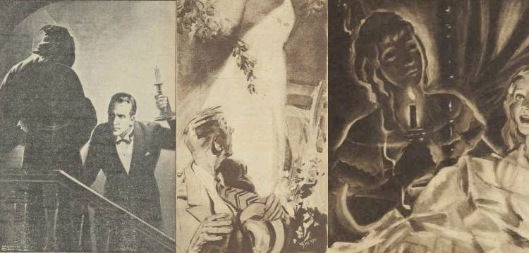 Three ghost-themed images from The Australian Women's Weekly
