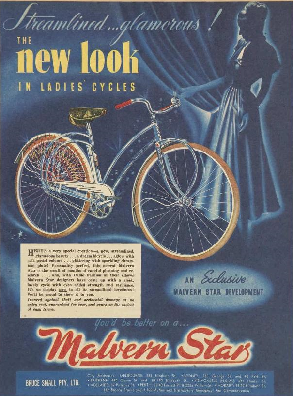An ad for a Malvern Star bicycle.