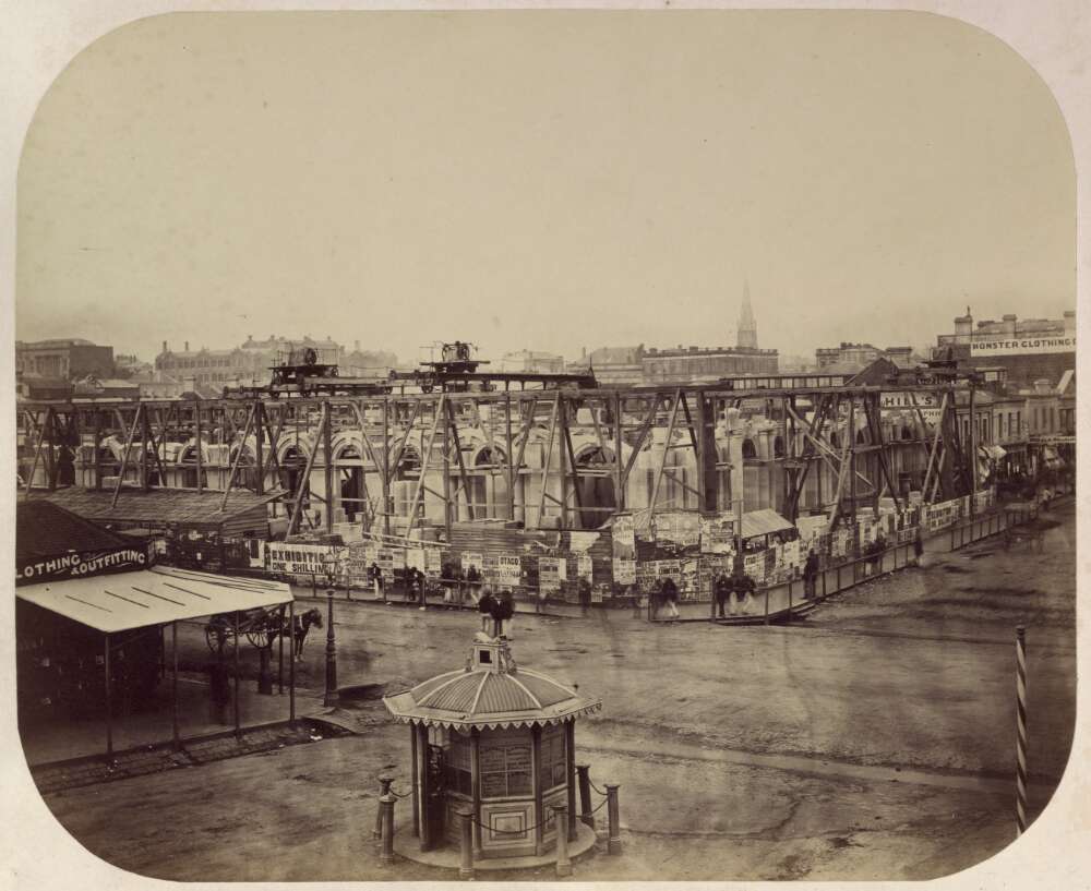 Photograph of the General Post Office under construction
