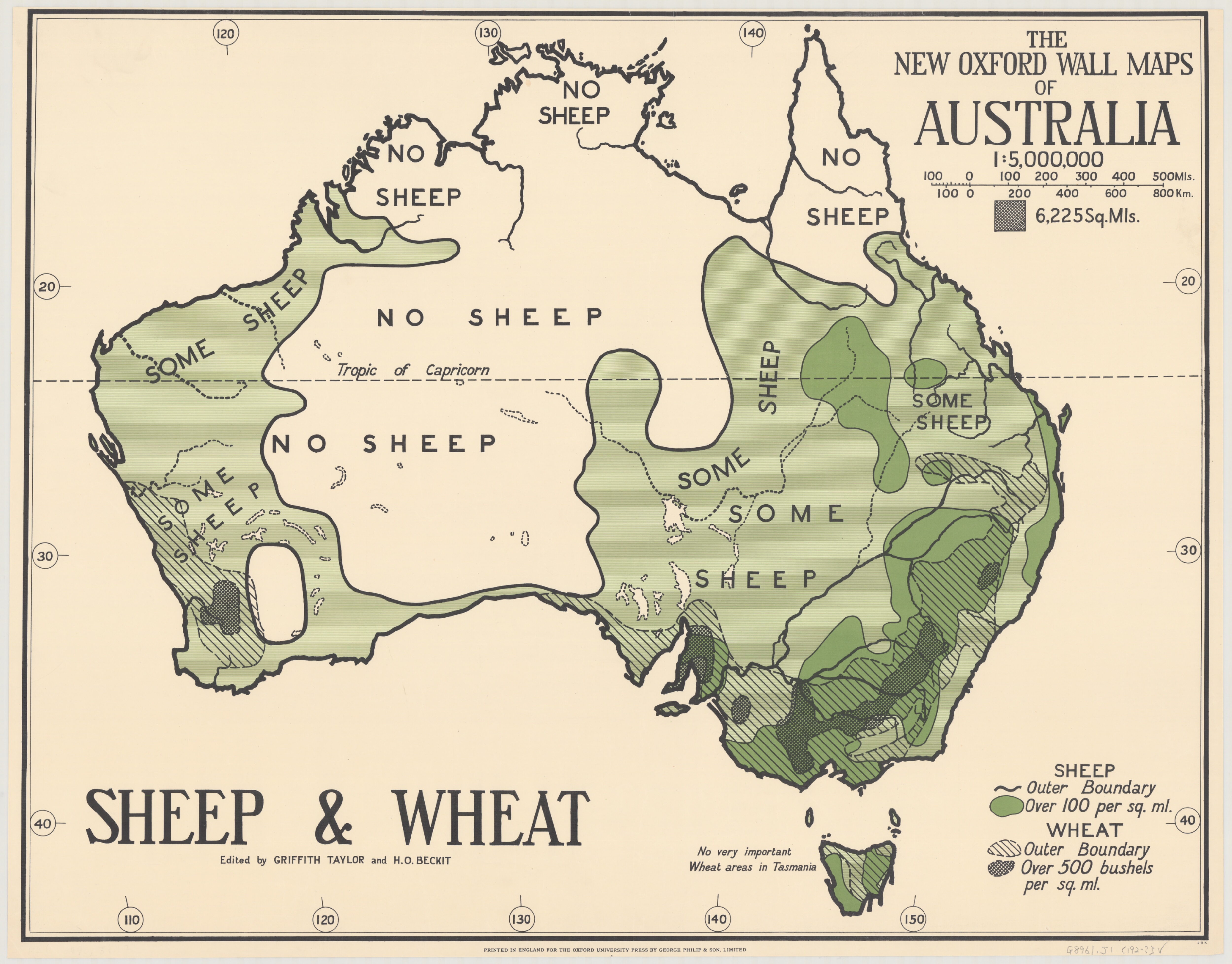 map of australia showing the sheep and wheat distribution