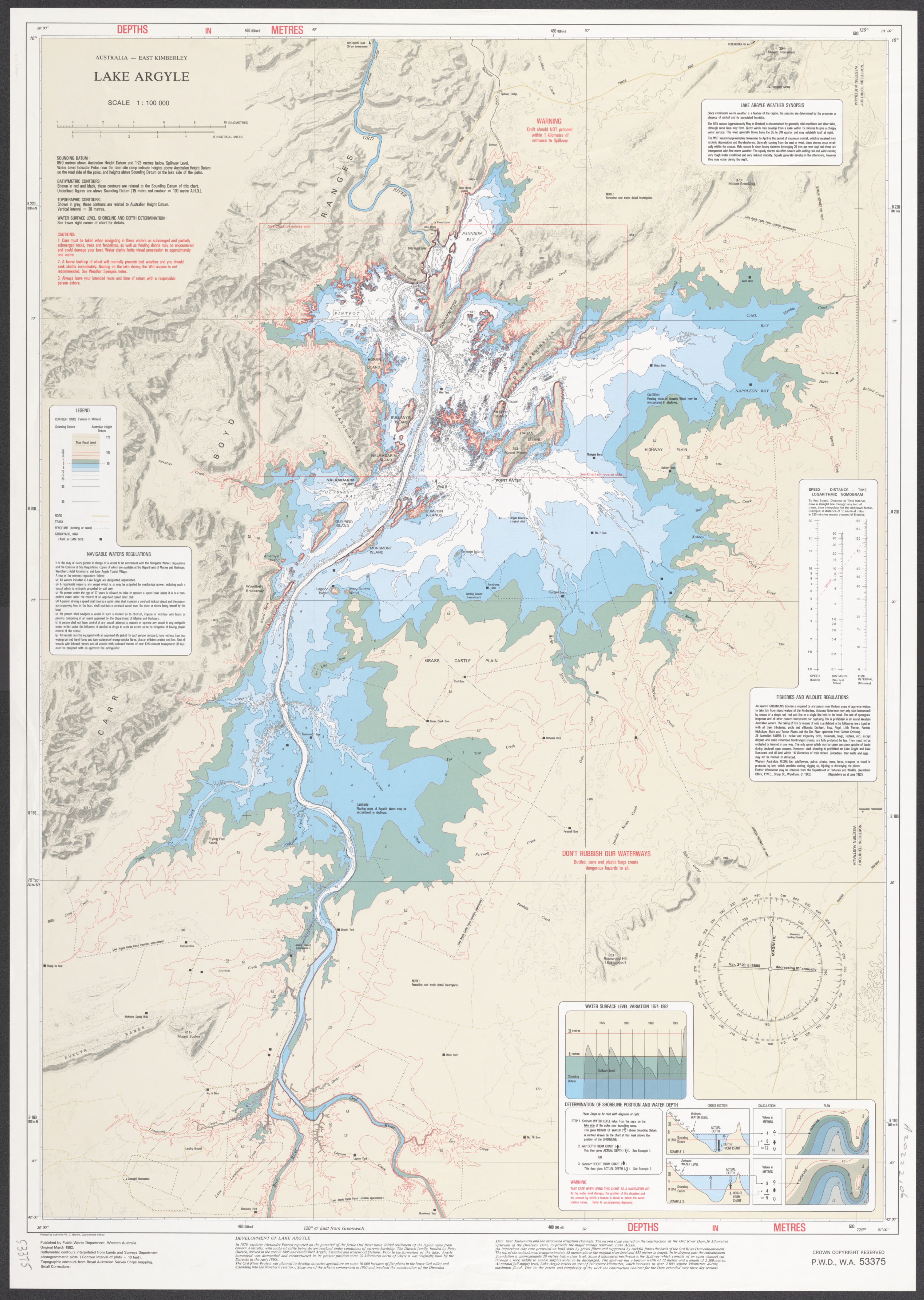 Map of Australia--East Kimberley, Lake Argyle, 53375, http://nla.gov.au/nla.obj-3613163880