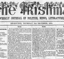 Masthead of 'The Irishman' newspaper, 5 December 1872
