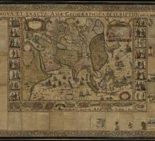 Recently digitised map of Asia from 1608 titled 'Nova et exacta Asiae geographica descriptio'